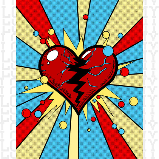 Pop Art Explosion Heart